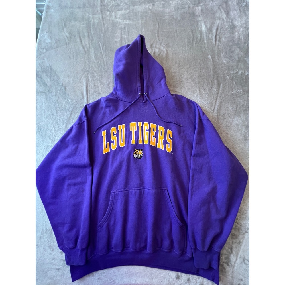 LSU Tigers Hoodie Mens 2X estimated Purple NCAA College Football Pullover